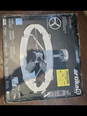 Sunnyvale White Ring Ceiling Fan with Remote